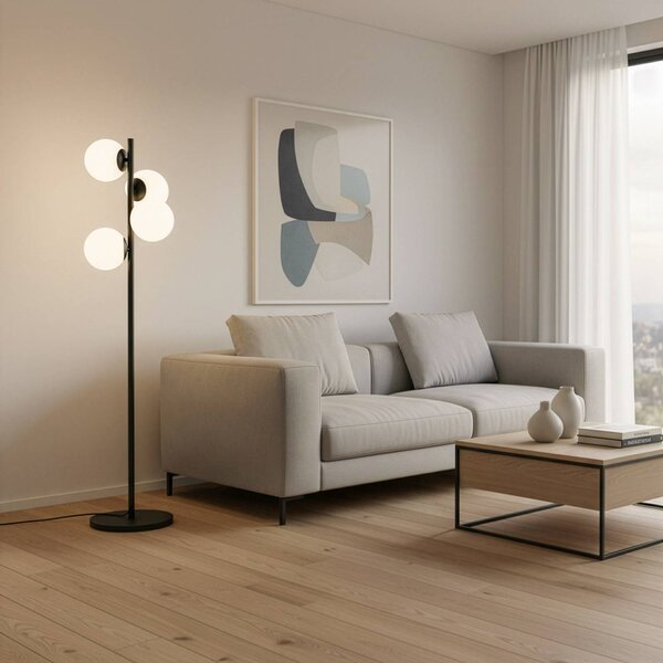 Lampada da terra Faze Opviq, Nero, Soggiorno / Sala da pranzo, Metallo, Lampada da terra