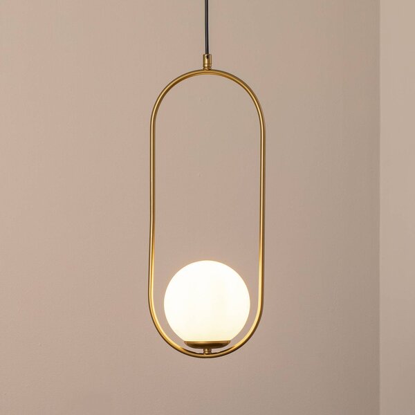 Lampada a sospensione in vetro Opviq, dimmerabile, Ottone / Oro, Soggiorno / Sala da pranzo, Vetro, Moderno, Lampada a sospensione