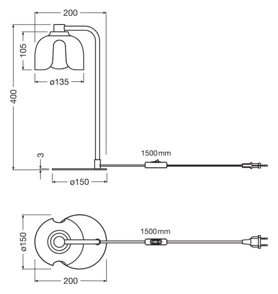 Osram - Lampada da tavolo DECOR COROLLE 1xG9/20W/230V rossa