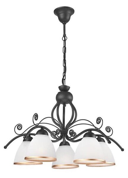 Lampadario a catena RETRO II 5xE27/60W/230V antracite