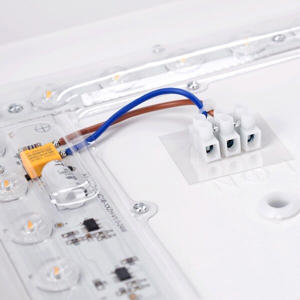 Brilagi - Plafoniera a LED PILANA LED/24W/230V rovere/nero 32x32 cm