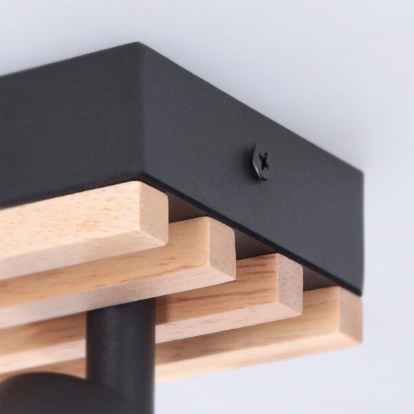 Brilagi - Faretto SELE WOOD ACOUSTIC 4xGU10/30W/230V nero/legno