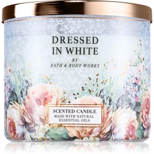 Bath & Body Works Dressed in White candela profumata 411 g