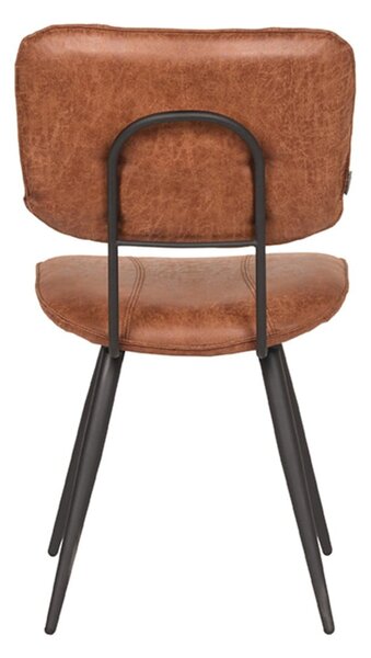 Set di 2 sedie da pranzo in pelle marrone cognac Fos - LABEL51