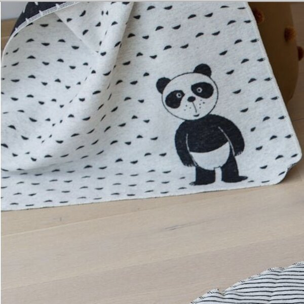 David Fussenegger Copertina Baby Panda in Cotone 70x90 cm double face