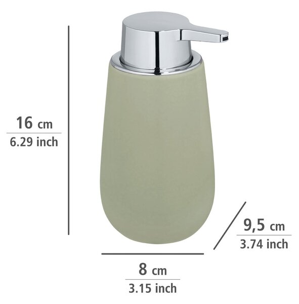 Distributore di sapone in ceramica verde Badi - Wenko