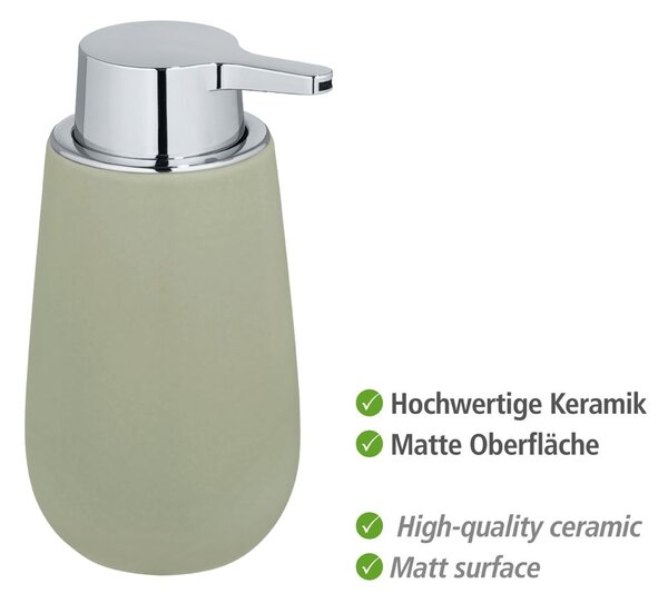 Distributore di sapone in ceramica verde Badi - Wenko