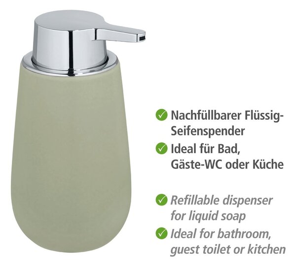 Distributore di sapone in ceramica verde Badi - Wenko