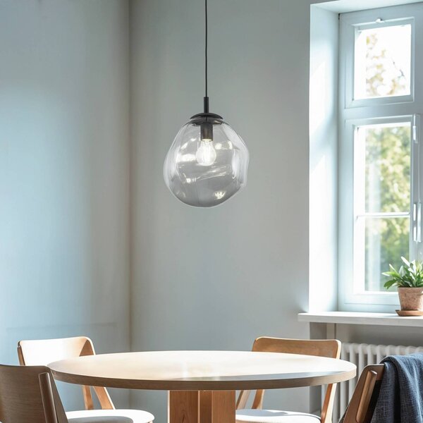 Lampada a sospensione in vetro Sol TK Lighting, dimmerabile, Alluminio / Grigio / Zincato, Soggiorno / Sala da pranzo, Vetro, Moderno, Lampada a sospensione