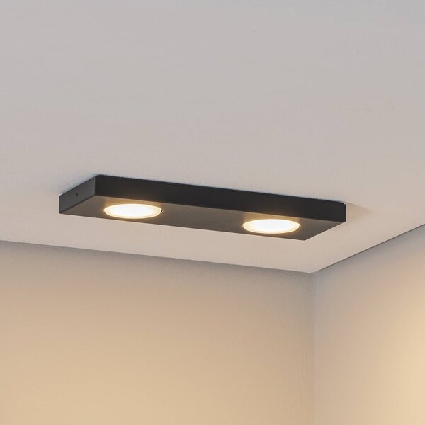 Plafoniera soffitto Hero SIGMA, dimmerabile, Nero, Corridoio, Metallo, Plafoniera