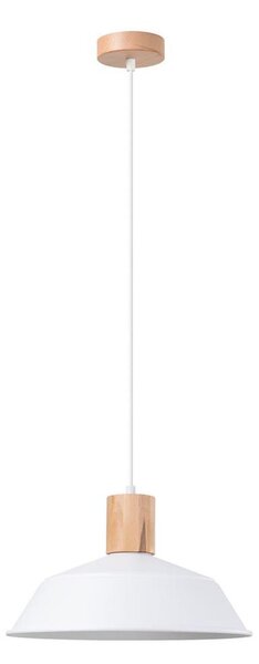 Sollux SL.1321 - Lampadario a sospensione con filo FANO 1xE27/15W/230V diametro 34 cm bianco
