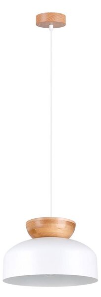 Sollux SL.1350 - Lampadario a sospensione con filo MARION 1xE27/15W/230V diametro 29,5 cm bianco
