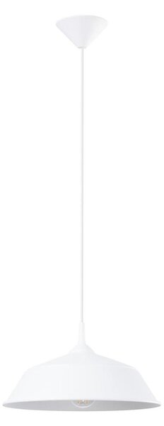 Sollux SL.1327 - Lampadario a sospensione con filo FRIKA 1xE27/15W/230V diametro 34 cm bianco