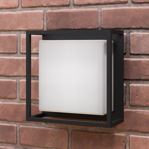 Applique da esterni a LED Ilirian Lucande, Nero, Alluminio, Moderno, Applique LED da esterni