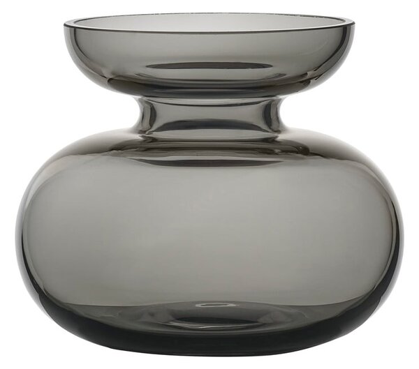 Vaso in vetro grigio chiaro fatto a mano (altezza 9 cm) Inu - Zone