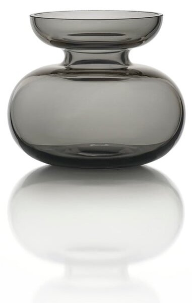 Vaso in vetro grigio chiaro fatto a mano (altezza 9 cm) Inu - Zone