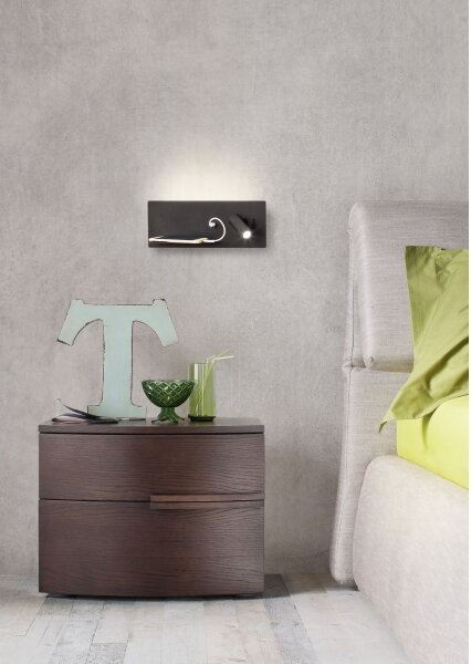 Redo 01-2985 - Luce Spot da parete a LED BROOK LED/8W/230V + LED/3W USB nero
