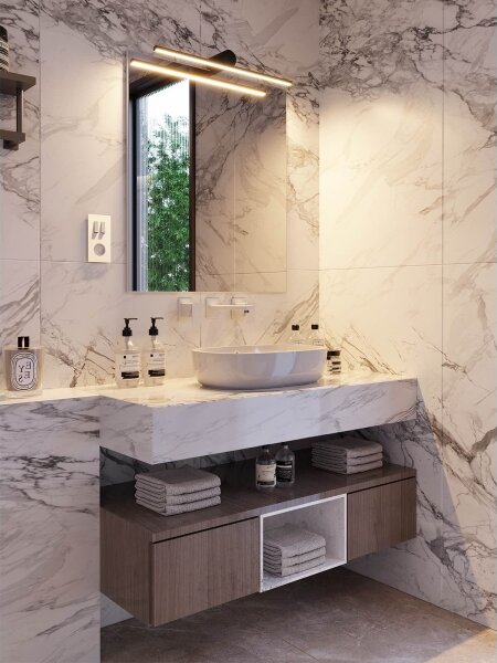 Redo 01-4036 - Illuminazione a LED per specchi da bagno ROW LED/18W/230V 90cm IP44 nero