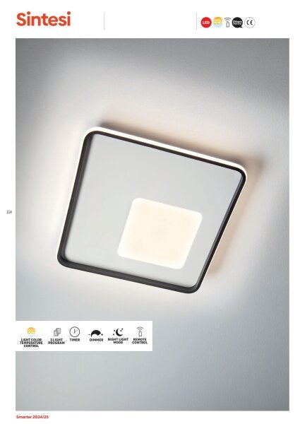 Redo 05-961-Plafoniera LED dimmerabile SINTESI LED/53W/230V 3000-6000K +RC