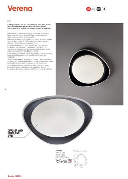 Redo 05-922 - Plafoniera LED VERENA LED/24W/230V antracite