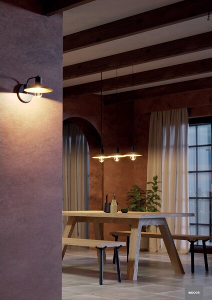 Redo 01-4055 - Lampadario a sospensione con filo FRESNO 1xE27/42W/230V diametro 40 cm