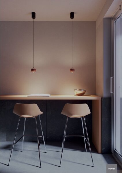 Redo 01-3547 - Lampadario LED a sospensione con filo AVES LED/12W/230V diametro 9,6 cm CRI 90 oro