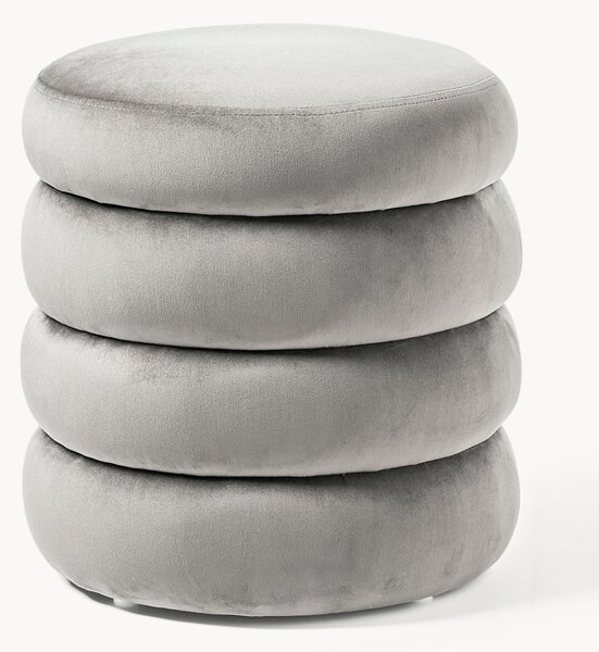 Pouf imbottito in velluto con contenitore Alto