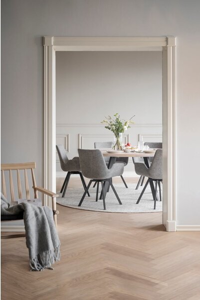 Set di sedie da pranzo grigia in imbottito 2 pz Norwell – Rowico