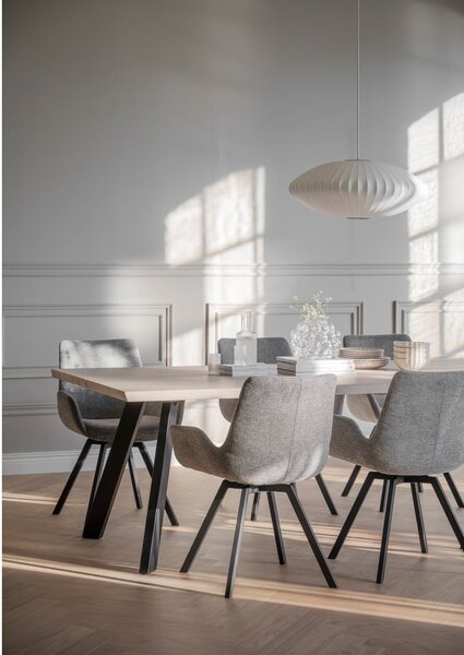 Set di sedie da pranzo grigia in imbottito 2 pz Norwell – Rowico