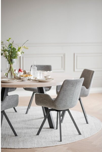 Set di sedie da pranzo grigia in imbottito 2 pz Norwell – Rowico