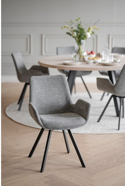 Set di sedie da pranzo grigia in imbottito 2 pz Norwell – Rowico