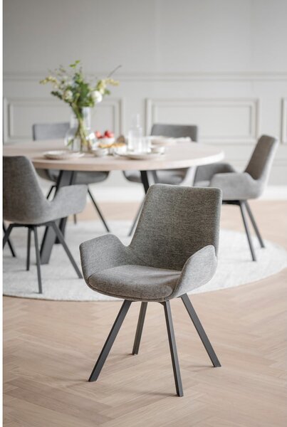 Set di sedie da pranzo grigia in imbottito 2 pz Norwell – Rowico