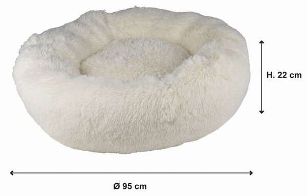 Letto per cani crema ø 95 cm - Love Story