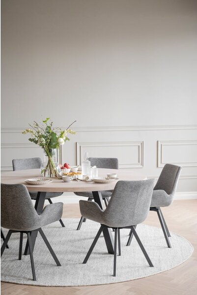 Set di sedie da pranzo grigia in imbottito 2 pz Norwell – Rowico