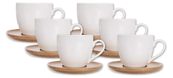 Set di 6 tazze in porcellana bianca da 125 ml Whiteline - Orion