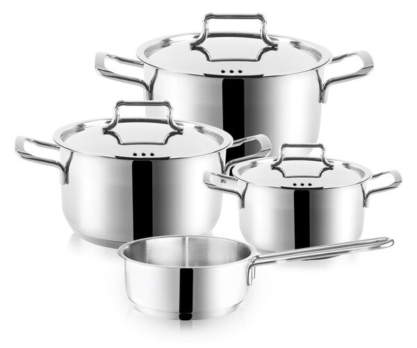Set di pentole in acciaio inox 7 pezzi Anett - Orion