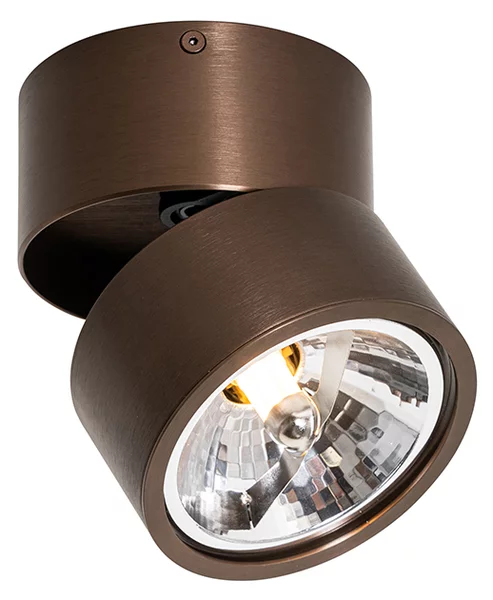 Faretto moderno rotondo orientabile bronzo scuro - Go Nine