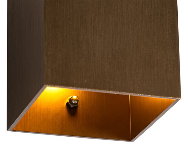 Applique moderna quadrata bronzo scuro - Sola