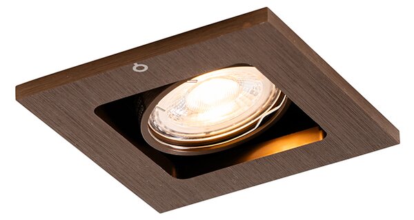 Set di 6 faretti da incasso moderni bronzo scuro orientabili - Qure