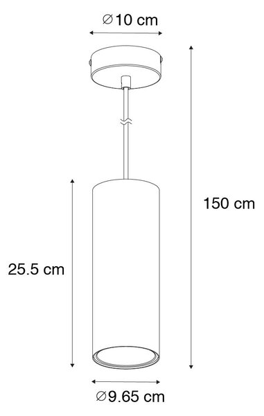 Lampada a sospensione di design bronzo scuro - Tubo