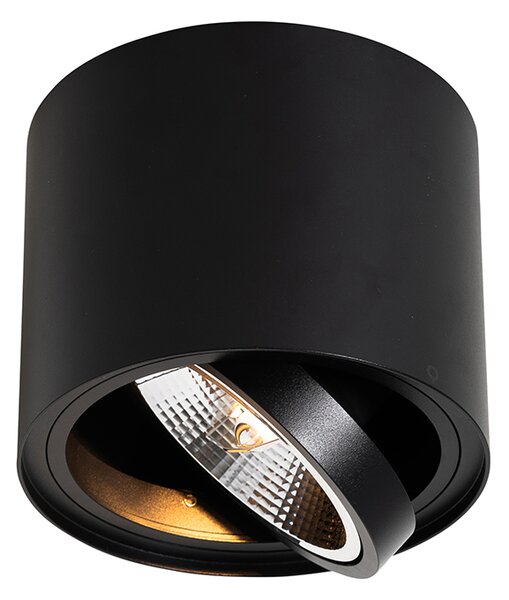 Set di 4 faretti da soffitto moderni neri orientabili e inclinabili AR111 - Rondoo Up