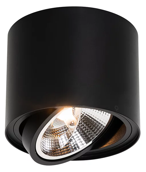 Faretto da soffitto moderno nero orientabile e inclinabile AR111 - Rondoo Up