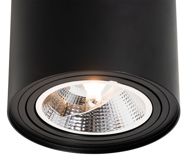 Faretto da soffitto moderno nero orientabile e inclinabile AR111 - Rondoo Up