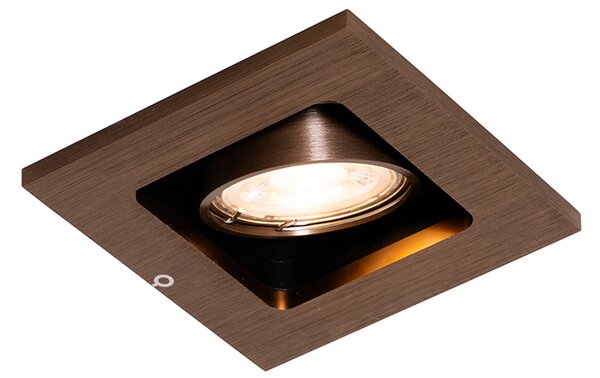 Faretto da incasso smart bronzo scuro ruotabile e inclinabile con Wifi GU10 50mm - Qure