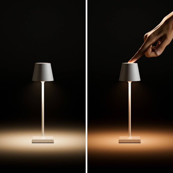 Sigor Nuindie pocket LED lampada da tavolo ricaricabile, nera, IP54, dimmerabile pocket,, Nero, Alluminio, Moderno