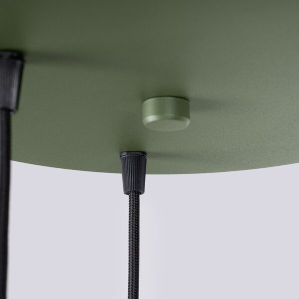 Lampadario verde in metallo ø 30 cm Niru – Sollux