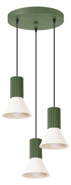 Lampadario verde in metallo ø 30 cm Niru – Sollux