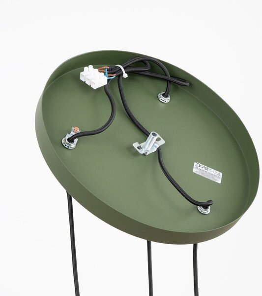 Lampadario verde in metallo ø 30 cm Niru – Sollux
