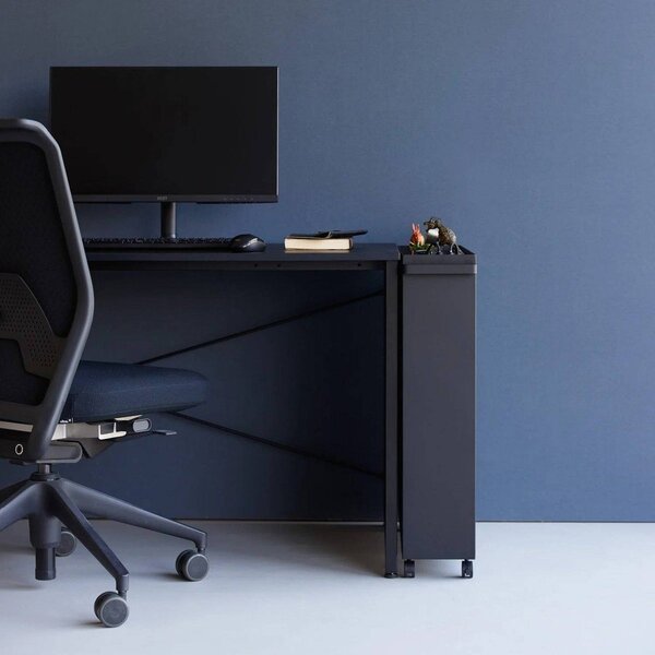 Carrello portaoggetti nero in metallo 59x70x16 cm Tower – YAMAZAKI