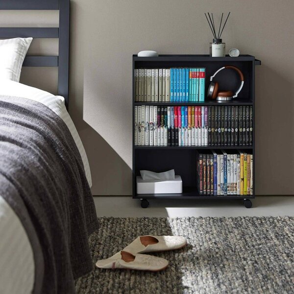 Carrello portaoggetti nero in metallo 59x70x16 cm Tower – YAMAZAKI